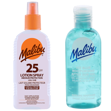 shumee Vodoodporen sprej Malibu SPF25 200 ml + gel po sončenju 100 ml