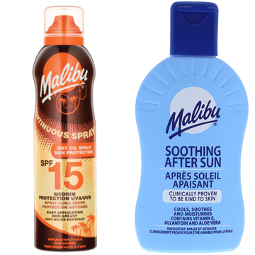 shumee Malibu suho olje v spreju SPF15 175 ml + balzam po sončenju 200 ml