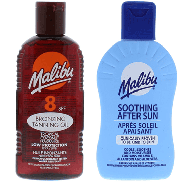 shumee Malibu olje za sončenje SPF8 200 ml + balzam za po sončenju 200 ml