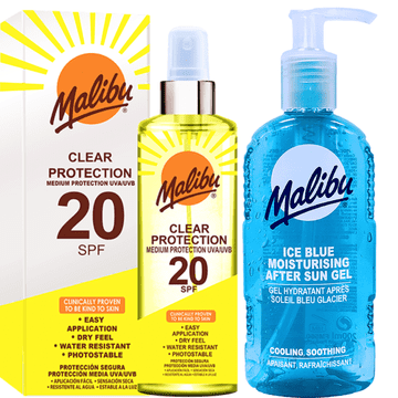shumee Malibu Clear Protection SPF20 250 ml + gel za po sončenju 200 ml