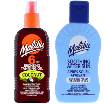 shumee Malibu kokosovo olje za porjavitev SPF6 200 ml + balzam za po sončenju 200 ml