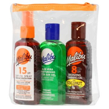 shumee Malibu Travel Balms SPF15 SPF8 + gel za po sončenju