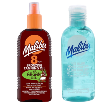 shumee Malibu olje za porjavitev SPF8 200 ml + gel za po sončenju 100 ml