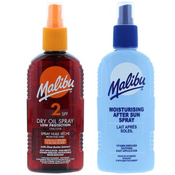 shumee Malibu SPF2 olje za porjavitev 200 ml + balzam v spreju za po sončenju 200 ml