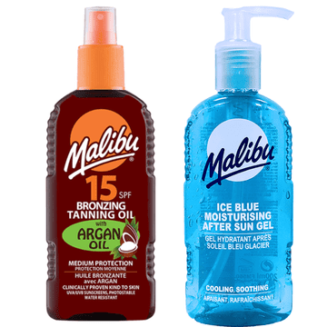 shumee Malibu olje za porjavitev z arganovim oljem SPF15 200 ml + gel za po sončenju 200 ml