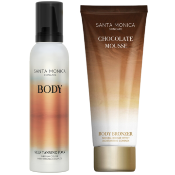 shumee Samoporjavitveni losjon za telo Santa Monica + balzam za bronanje s čokoladno peno