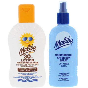 shumee Malibu otroški zaščitni balzam SPF30 200 ml + balzam v spreju po sončenju 200 ml