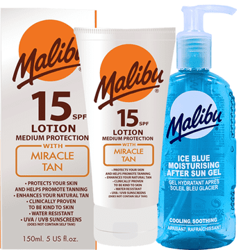 shumee Malibu Miracle Tan SPF15 Medium 150 ml + gel za po sončenju 200 ml