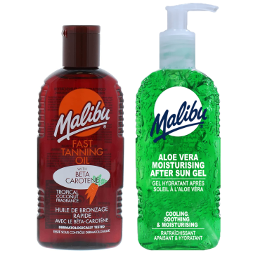 shumee Malibu korenčkovo in kokosovo olje za sončenje 200 ml + gel za po sončenju z alojo 200 ml