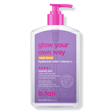 shumee b.tan Glow Your Own Way Transparentni gel za samoporjavitev Next Level 473 ml