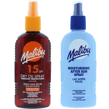 shumee Malibu SPF15 olje za porjavitev 200 ml + balzam v spreju za po sončenju 200 ml