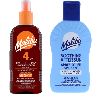 shumee Malibu SPF4 olje za porjavitev v spreju 200 ml + balzam za po sončenju 200 ml