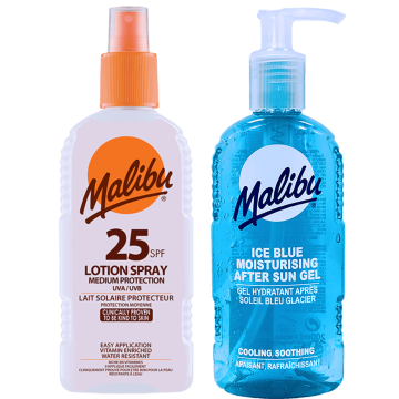 shumee Malibu Waterproof Spray SPF25 200 ml + gel za po sončenju 200 ml
