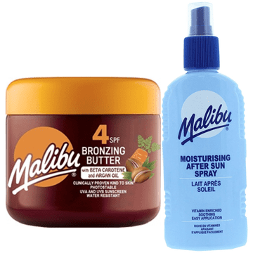 Malibu Malibu pospeševalnik porjavitve SPF4 300 ml + balzam v spreju po sončenju 200 ml