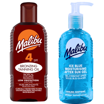 shumee Malibu olje za sončenje SPF4 200 ml + gel za po sončenju 200 ml