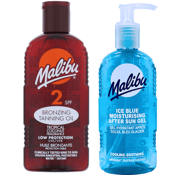 shumee Malibu olje za sončenje SPF2 200 ml + gel za po sončenju 200 ml