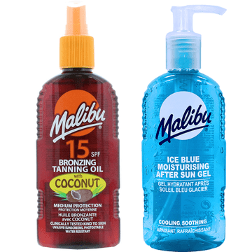 shumee Malibu kokosovo olje za porjavitev SPF15 200 ml + gel za po sončenju 200 ml