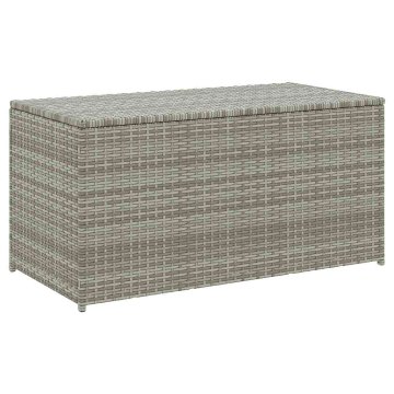 Vidaxl Vrtna škatla poli ratan 100x50x50 cm siva