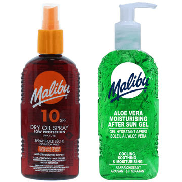 shumee Malibu SPF10 olje za porjavitev 200 ml + gel za po sončenju z alojo 200 ml