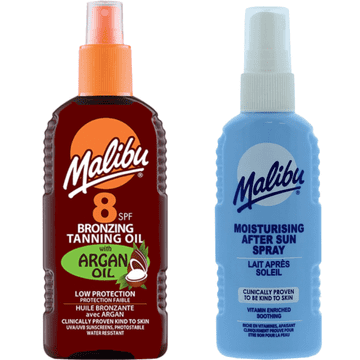 shumee Malibu olje za porjavitev SPF8 100 ml + sprej za po sončenju 100 ml