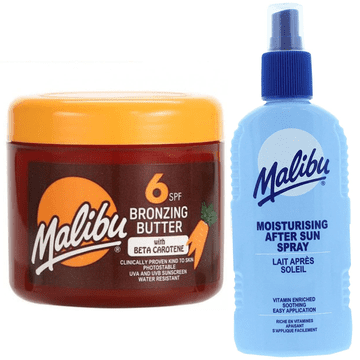 shumee Malibu pospeševalnik porjavitve SPF6 300 ml + balzam v spreju po sončenju 200 ml