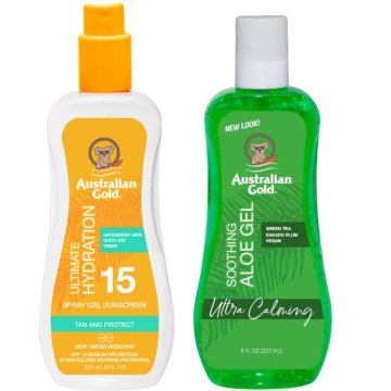 shumee Australian Gold gel po sončenju v spreju Clear SPF15 + aloja