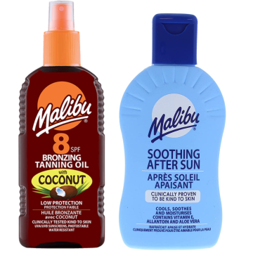 shumee Malibu kokosovo olje za porjavitev SPF8 200 ml + balzam za po sončenju 200 ml