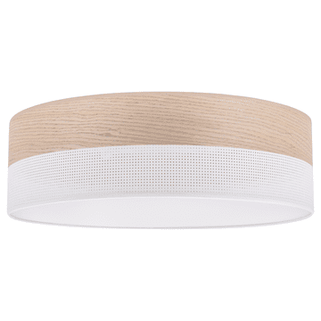 shumee STROPNA SVETILKA IZ LESENEGA PLEKSIJA BELA 50 CM KLASIČNI HRAST