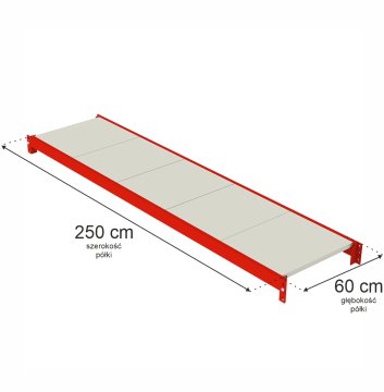 shumee Polica za regal za shranjevanje Mega-M FORTIS D-250 cm Š-60 cm N