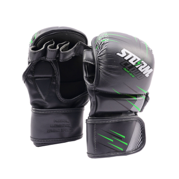shumee Rokavice za sparing StormCloud StarFall MMA, grafitno-limetne, 7oz, majhne