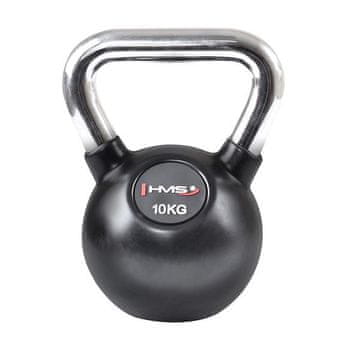 shumee Utež za kettlebell HMS s kromiranim ročajem in gumiranim premazom iz litega železa KGC10 10 kg