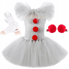 Korbi KOSTUM HARLEKINA – KLOVN, OBLEKA TUTU, HALLOWEEN IN BAL, KOMPLET 140/160