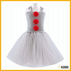 Korbi KOSTUM HARLEKINA – KLOVN, OBLEKA TUTU, HALLOWEEN IN BAL, KOMPLET 140/160