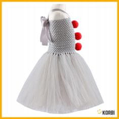 Korbi KOSTUM HARLEKINA – KLOVN, OBLEKA TUTU, HALLOWEEN IN BAL, KOMPLET 140/160