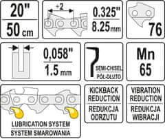 YATO VERIGA ZA ŽAGO 20'' .325 1,5 MM 76T - YT-84944