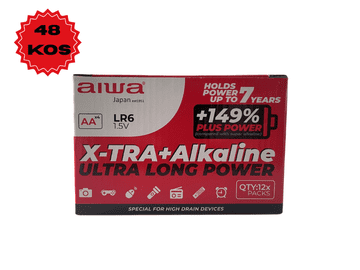 AIWA Baterije 48 kos AA 1.5V Ultra Long Power + Alkaline AB-AALR6/4