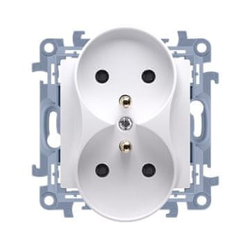 shumee SIMON 10 DUBBELT UTTAG MED ENHET VIT - S+842147
