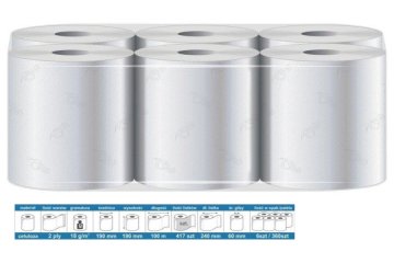 shumee MAXI PAPPERHANDDUKAR, 100 % CELLULOSA, 100 M/19 CM, 6-PACK - BHP HIC 8154