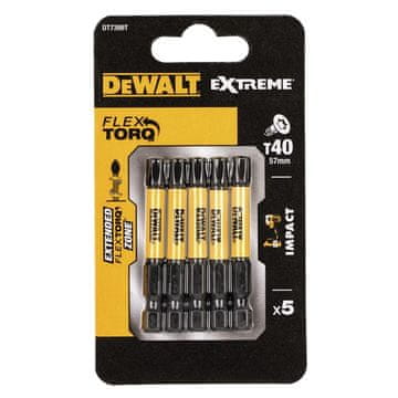 DeWalt SLAGSKRUVMEJSELBITS TORSION T40/50 MM 5 ST - DW DT7399T