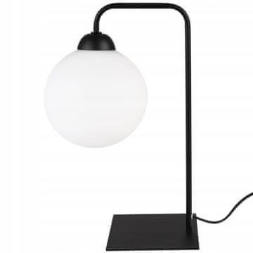 shumee ČRNO LED NAMIZNO SVETILKO Z ŽOGO 15 CM