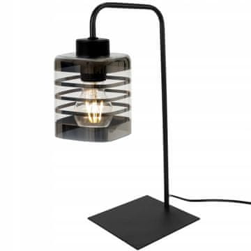 shumee LED SPIRALNA STEKLENA NOČNA NAMIZNA SVETILKA