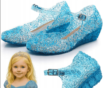 Korbi Čevlji Princeske – Baletke Ledena Princeska Elsa, Modri, Velikost 30