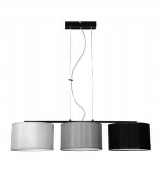 shumee Moderna viseča svetilka, senčnik iz blaga, 3x60W LED