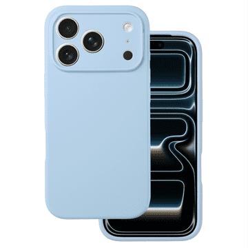 Onasi Silikonski ovitek za iPhone 17 Pro Max / iPhone 18 Pro Max- mat liquid svetlo moder
