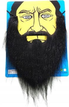 Korbi Umetna Črna Brada na Elastiki – Halloween Kostum