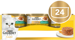 Gourmet Gold Savoury Cake hrana za muce, koščki piščanca, 24x85g