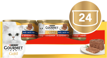 Gourmet Gold pašteta za muce, govedina, 24x85g