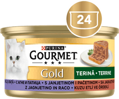 Gourmet Gold pašteta za muce, jagnjetina in raca