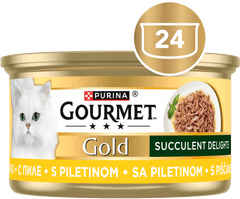 Gourmet Gold Succulent Delights hrana za muce, piščanec, 24x85g