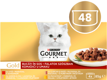 Gourmet Gold kosi mesa v omaki 12 x (4 x 85 g)